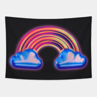 Aesthetic Chrome Rainbow Tapestry