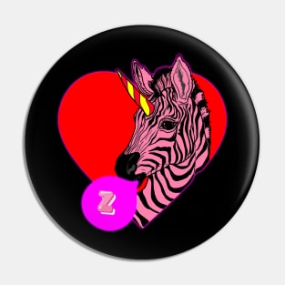 Zebra Bubble Gum Pin