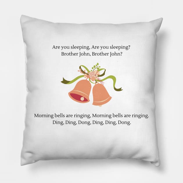 Brother John nursery rhyme Pillow by firstsapling@gmail.com