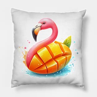 Flamango, flamingo mango Pillow