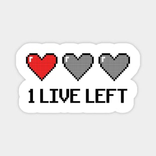 8 Bit Gaming Pixel 1 Heart Retro Vintage Oldschool Magnet