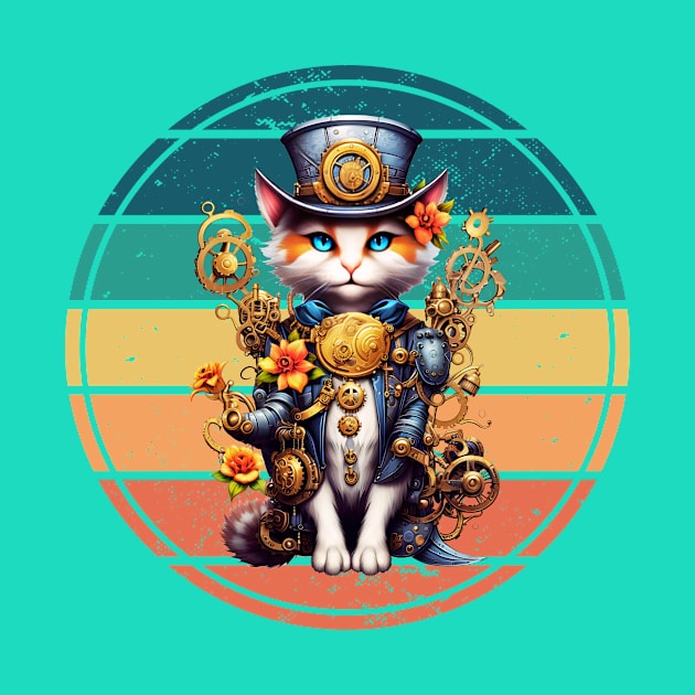 Steampunk Calico Kitty by Queen of the Minivan