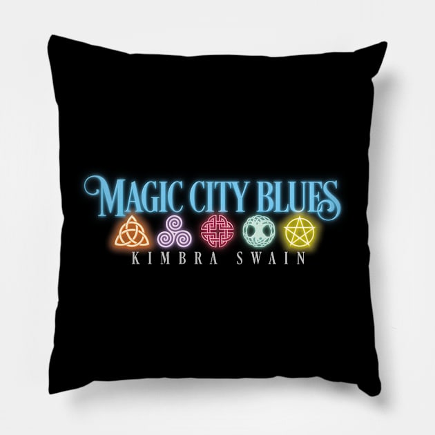 Magic City Blues Back Print Pillow by KimbraSwain