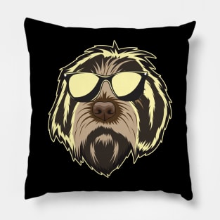 Neon Wirehaired Pointing Griffon Vibes Pillow