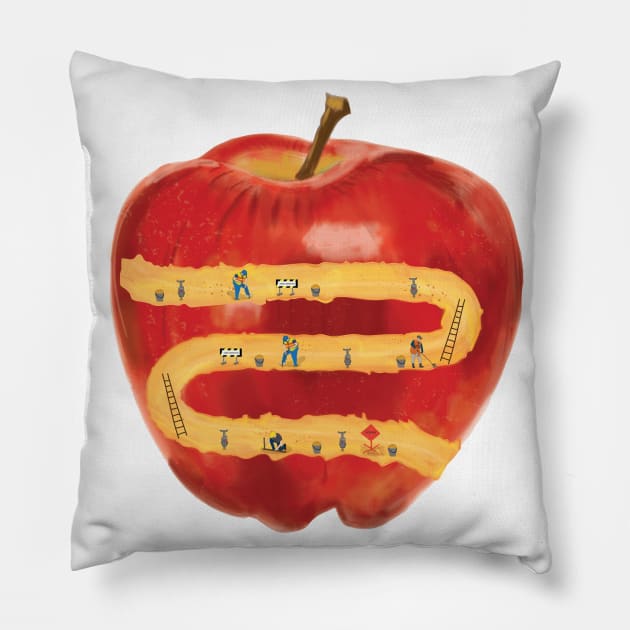 Little worms Pillow by ckai