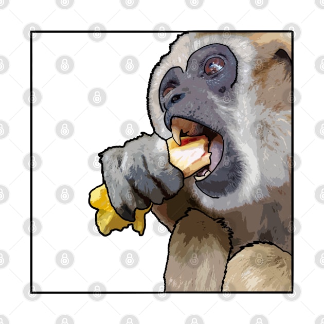 Snacking Gibbon by Underbite Boutique
