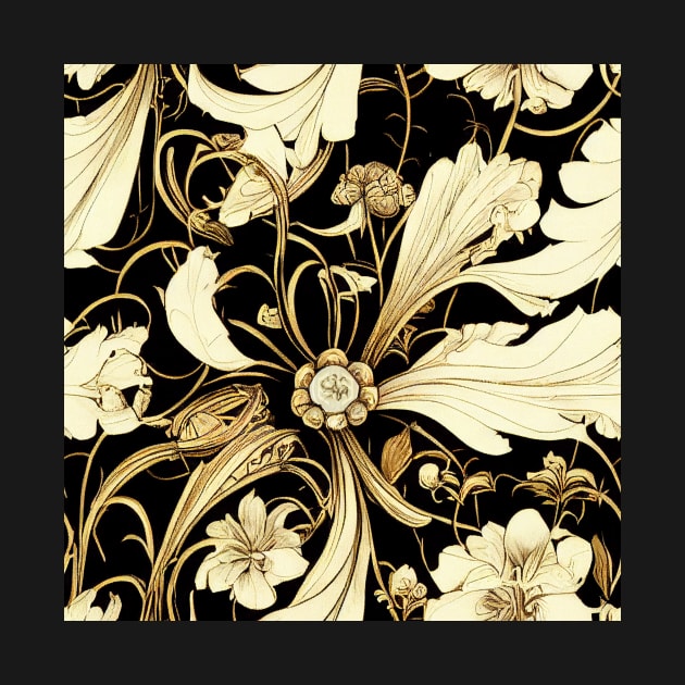 Art Nouveau floral pattern, model 10 by Endless-Designs