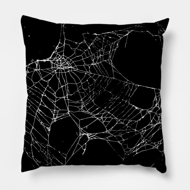 Goth SpiderWeb Pillow by zeljkica