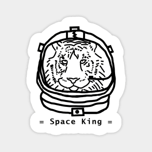 Portrait of a Space Tiger Astronaut Sci Fi Magnet