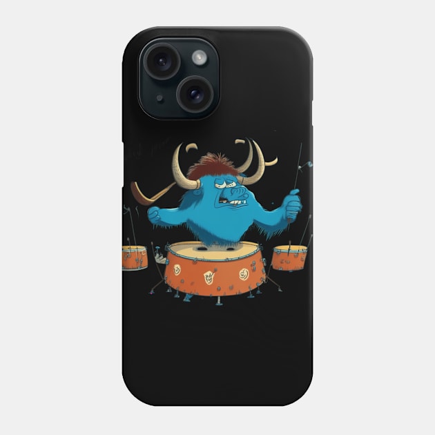 Buffalo On Drums Phone Case by Mrozinnio