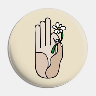 Vitarka Mudra With Flower Pin