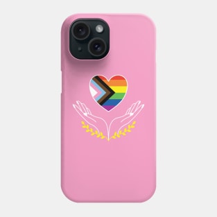 Progress Pride Flag Heart Phone Case