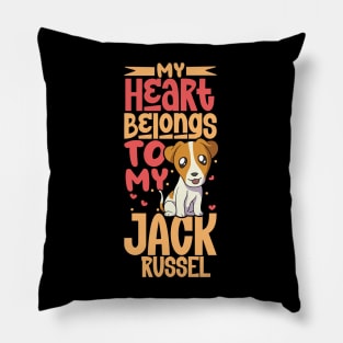 My heart belongs to my Jack Russel Terrier Pillow