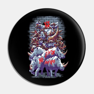 rhino rat Pin