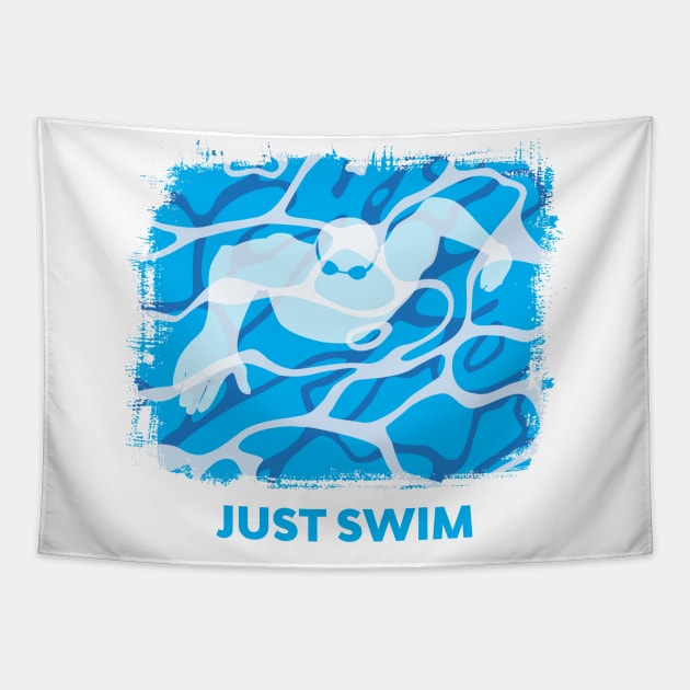 Swim Pool Just Swim Freestyle Tapestry by atomguy