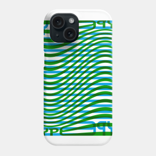 Type Wave (Blue Green) Phone Case