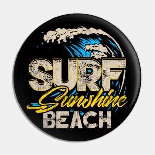 Surf Sunshine Beach Pin