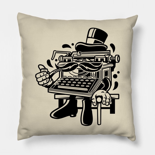 English Typewriter Pillow by Superfunky