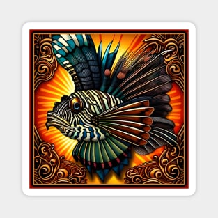 Psychedelic Lionfish Magnet