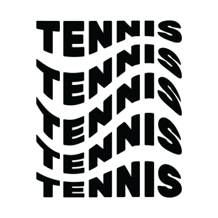 Tennis, Word Repeat, Wave Style T-Shirt