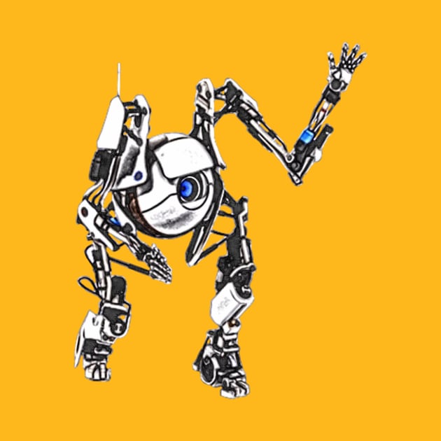 Portal 2 Atlas Waving Hello by Green_Shirts