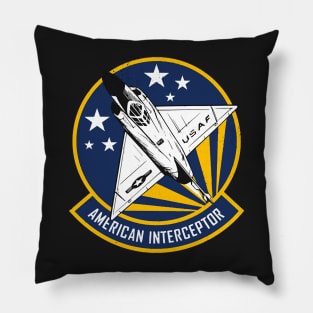 F-102 Delta Dagger - American Interceptor (distressed) Pillow