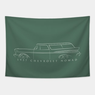 1957 Chevy Nomad - profile stencil, white Tapestry