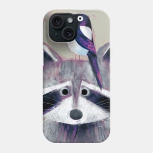 Raccoon and Magpie Phone Case