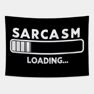 "Sarcasm Loading..." Funny Loading Bar Tapestry