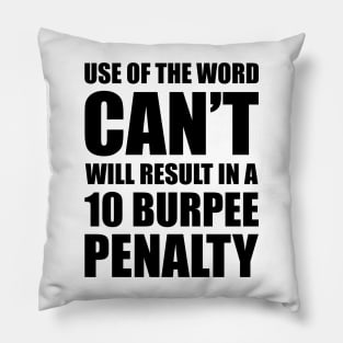 Funny Gym Workout Burpee Penalty Pillow