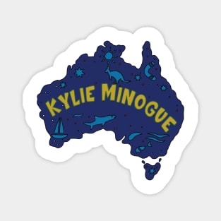 AUSSIE MAP KYLIE MINOGUE Magnet