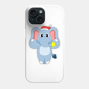 Elephant Christmas Santa hat Phone Case