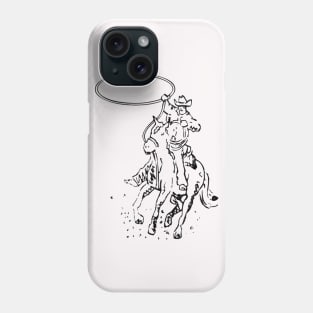 Western Era - Cowboy on Horseback 1 Phone Case