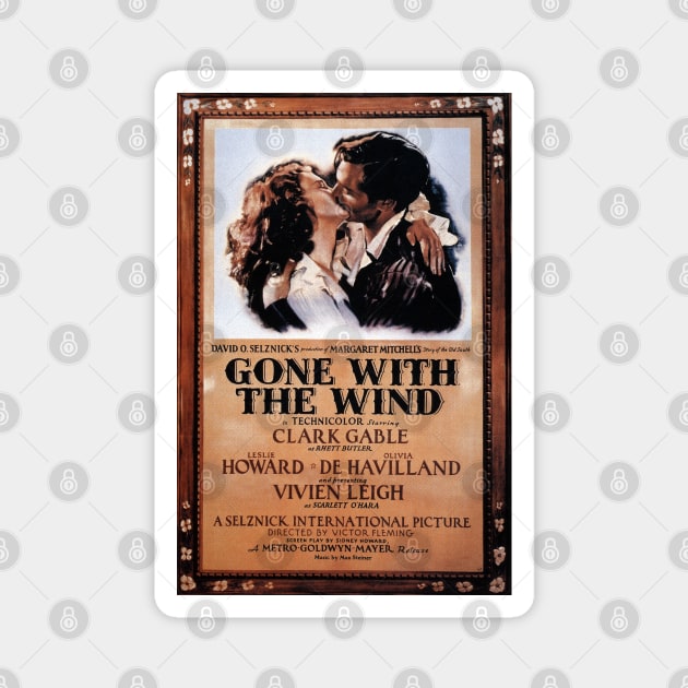 Gone With The Wind Movie Poster (Theatrical Pre-Release Version) Magnet by Noir-N-More