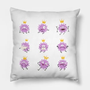 Funny coronavirus set. Pillow