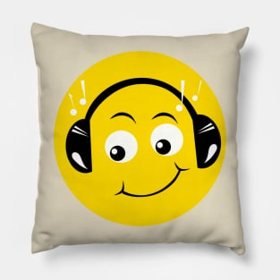 Emoji - DJ face Pillow