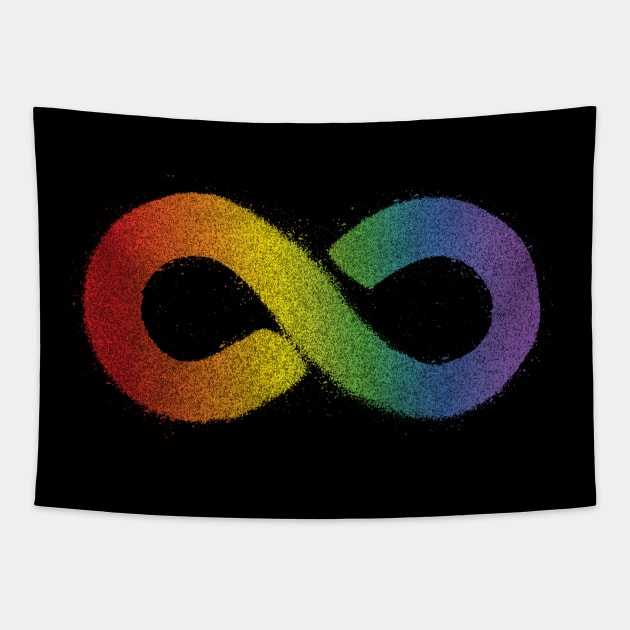 Rainbow Infinity Symbol | Autism Pride Sticker | Neurodiversity Tapestry by BlueWaveTshirts