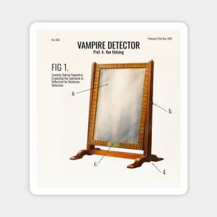 Van Helsing's Patented Vampire Detector Halloween T-Shirt Magnet