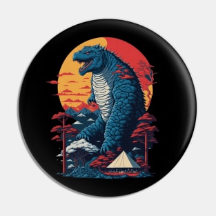 King of The monsters vector illustration design Pin