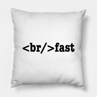 breakfast HTML Code Pillow