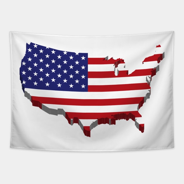 4th of July America independence day party,  usa flags Tapestry by FouadBelbachir46