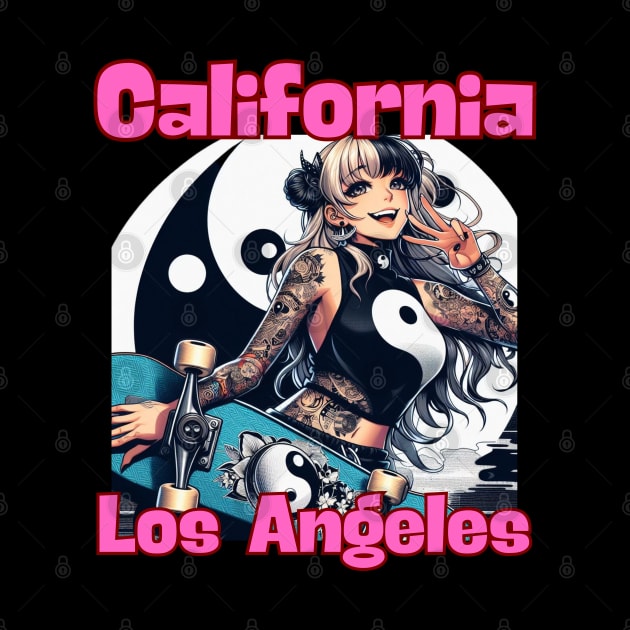 Kawaii, Anime Girl, California Los Angeles by Catsie Cat