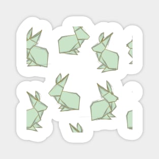 Mint Green Origami Rabbits Magnet