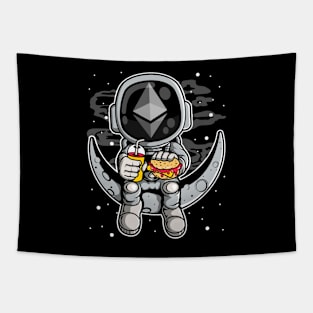 Astronaut Fastfood Ethereum Crypto ETH Coin To The Moon Crypto Token Cryptocurrency Wallet Birthday Gift For Men Women Kids Tapestry