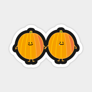 Funny pumpkin couple Magnet