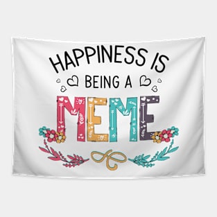 Happiness Is Being A Meme Wildflowers Valentines Mothers Day Tapestry