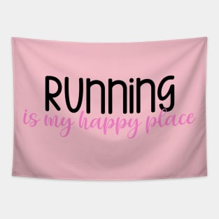 Running Is My Happy Place Tapestry