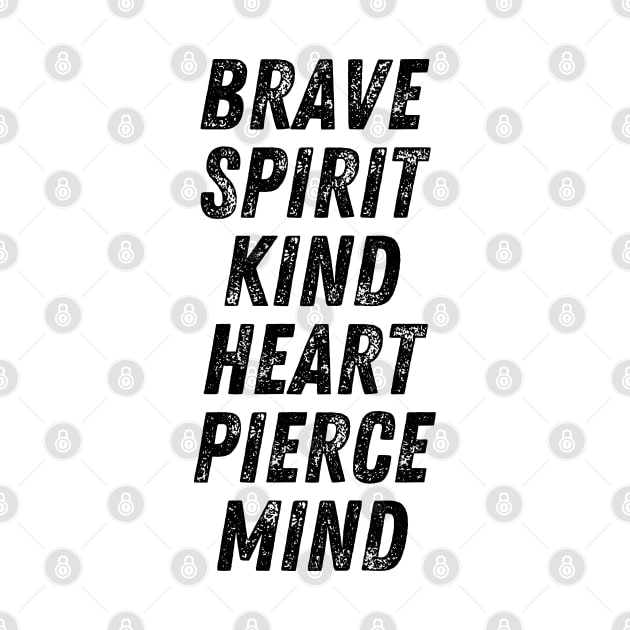 Brave Spirit Kind Heart Pierce Mind Christian Quote by Art-Jiyuu