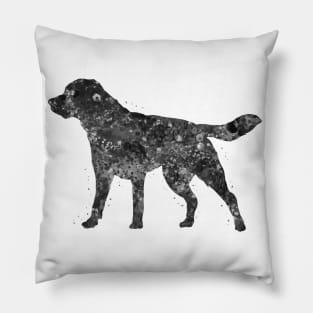 Labrador dog black and white Pillow