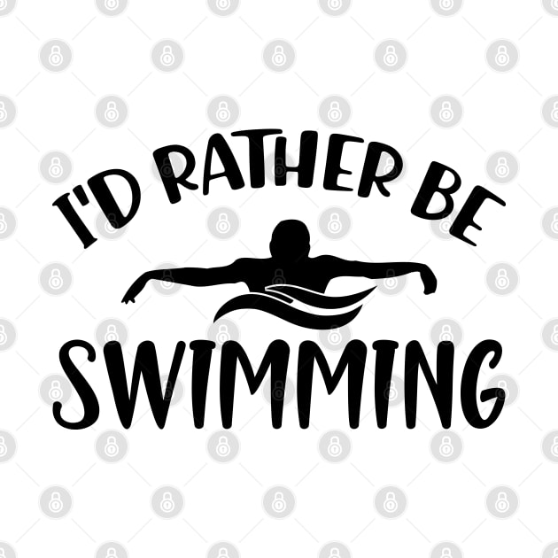 Swimmer - I'd rather be swimming by KC Happy Shop